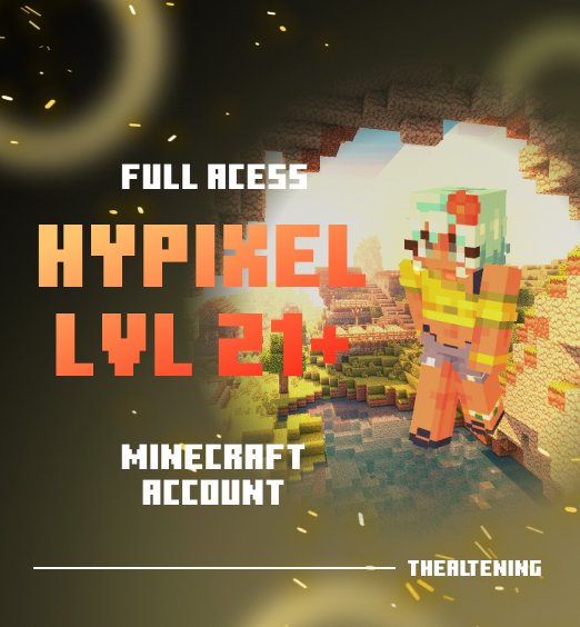 Full Access Minecraft Account (Hypixel LVL 21+) thealtening logo