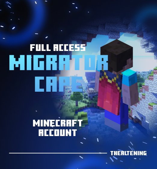 Full Access Minecraft Account (Migrator Cape) thealtening logo