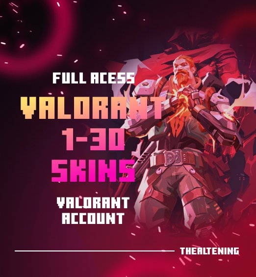 Valorant Account 1-30 Skins thealtening logo