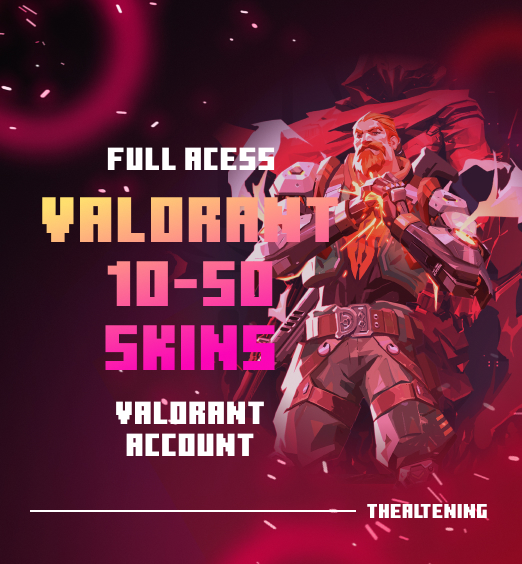 Valorant Account 10-50 Skins thealtening logo