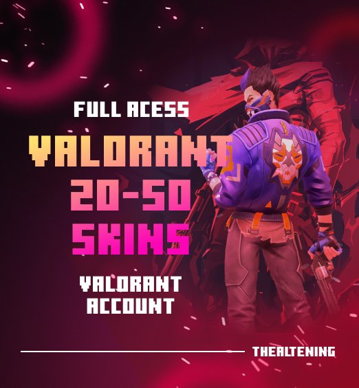 Valorant Account 20-50 Skins thealtening logo