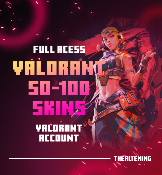 Valorant Account 50-100 Skins thealtening logo